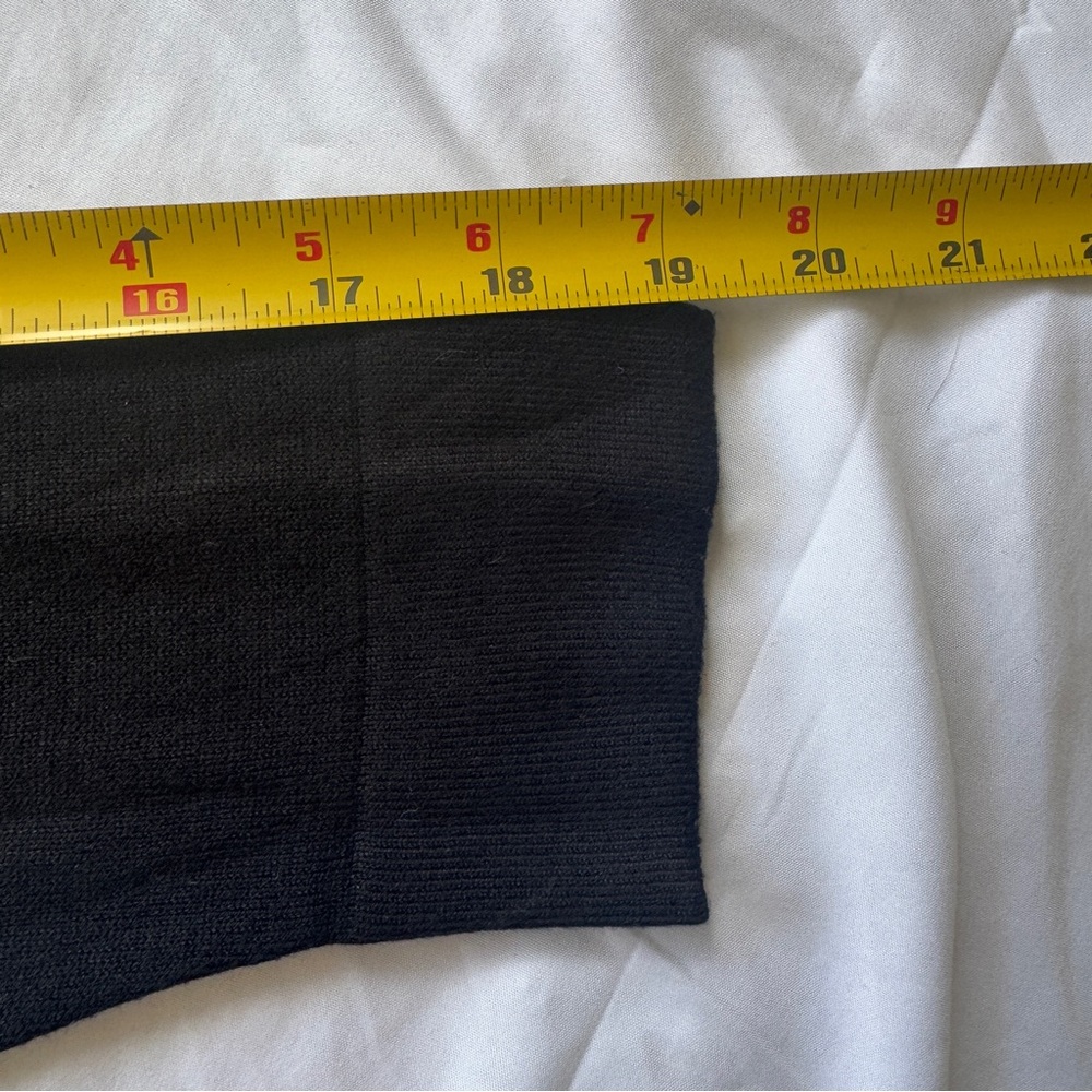Vintage 90s Y2K Black Knit Long Sleeve Top with Tie Detail and Sequins - Picture 8 of 8